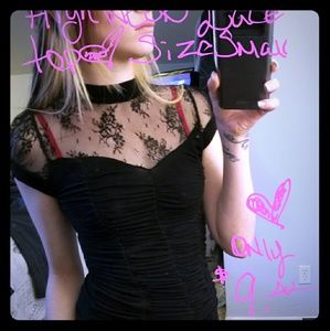 Half Lace top with a choker collar